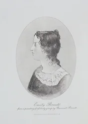 Retrato de Emily Bronte (1818-48) grabado por Walker y Boutall